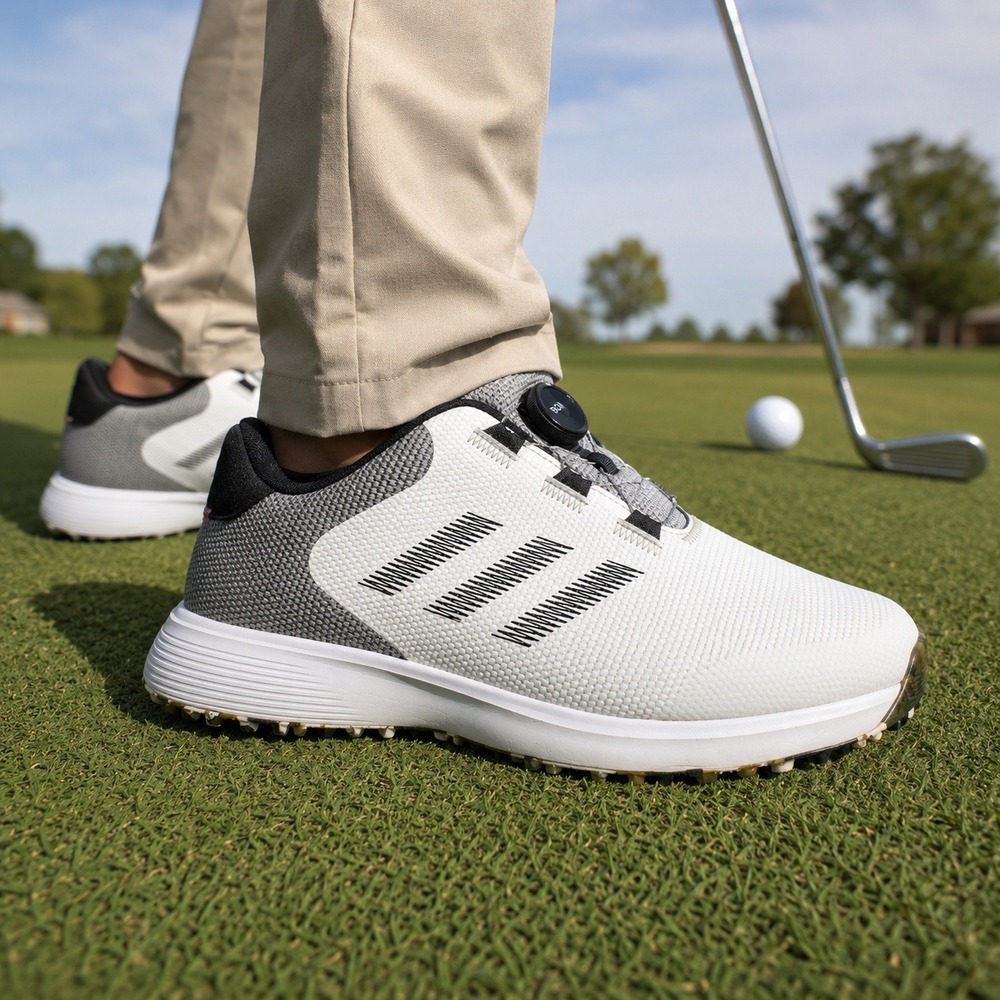 Adidas S2G SL BOA Golf Shoes Spikeless White Gray Performance Men's Size 13